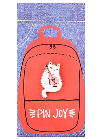 цена Значок Pin Joy Котик с гитарой (металл)
