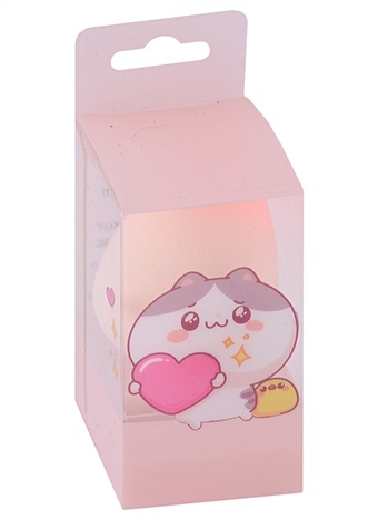 Спонж для макияжа Kawaii Котик с сердечком (градиент) (6 см)