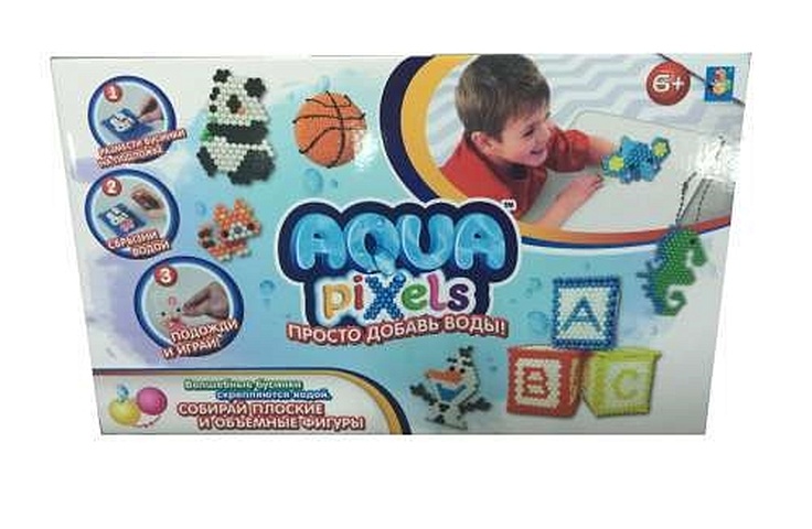 Набор для творчества, 1TOY/Вантой, Aqua pixels, Веселые животные 33*5*20см Т11387 наборы для творчества 1 toy мега набор для творчества aqua pixels 960 бусин