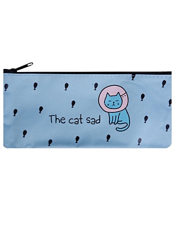 Пенал-косметичка The Cat Sad, ткань afawa sad
