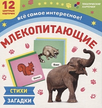 Млекопитающие: 12 развивающих карточек с красочными картинками, стихами и загадками для занятий с детьми животные красной книги 12 развивающих карточек с красочными картинками стихами и загадками для занятий с детьми