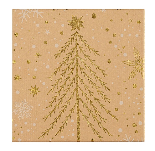Коробка подарочная Craft snowflaces 18*18*7,5см, Новый год, картон