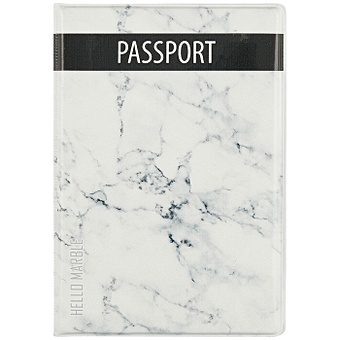 Обложка на паспорт «Мрамор», серая обложка для паспорта кит и луна пвх бокс