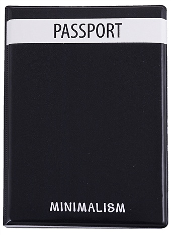 обложка для паспорта black is my happy color пвх бокс оп2021 281 Обложка для паспорта Minimalism (ПВХ бокс)