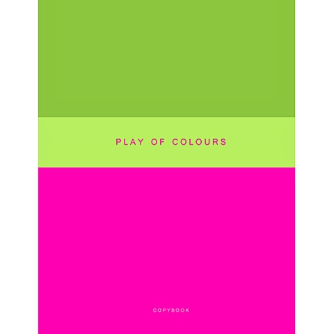 Неоновый дуэт. Розовый и зеленый ТЕТРАДИ А4 (*скрепка) 48Л. Обложка: пантонная печать