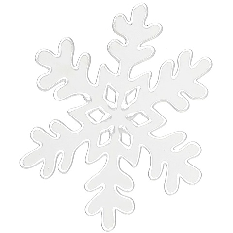подвеска новогодняя снежинка микс Наклейка новогодняя Снежинка (белая) (15х15)
