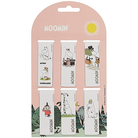 Магнитные закладки MOOMIN Муми семейство и друзья (6шт) блокнот moomin муми семейство и друзья 192стр