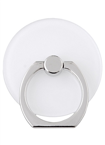 Держатель-кольцо для телефона белый (металл) (коробка) кольцо держатель для телефона текстура 36 мм белый