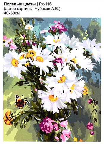 Набор для творчества LORI. Картина по номерам Полевые цветы, 50 х 40 см