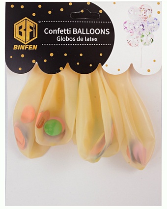 набор латексных шаров с конфетти 20 шт Набор воздушных шаров с конфетти (6шт)