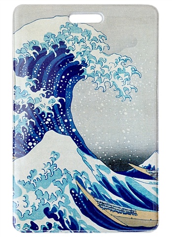 Чехол для карточек вертикальный Кацусика Хокусай Большая волна силиконовый чехол на vivo y17 волна для виво ю17