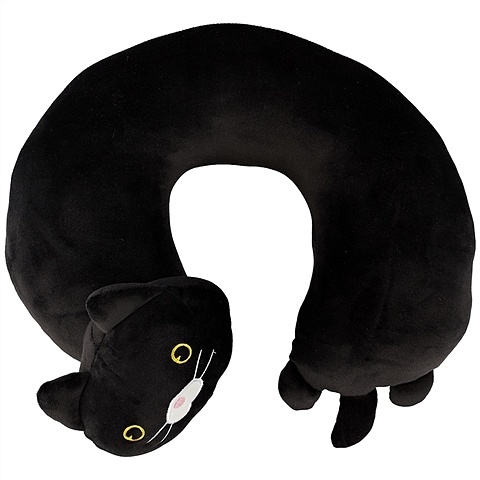 Подголовник «Кот черный», 30 х 30 см подголовник котик с закрытыми глазками 30 х 30 см