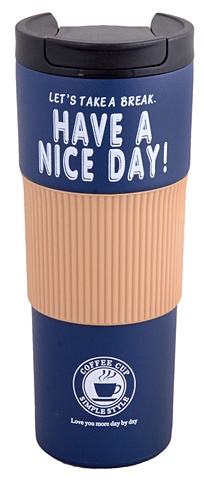 Термостакан Have a Nice Day (пластик/металл) (600мл) printio сумка с полной запечаткой thank you have a nice day