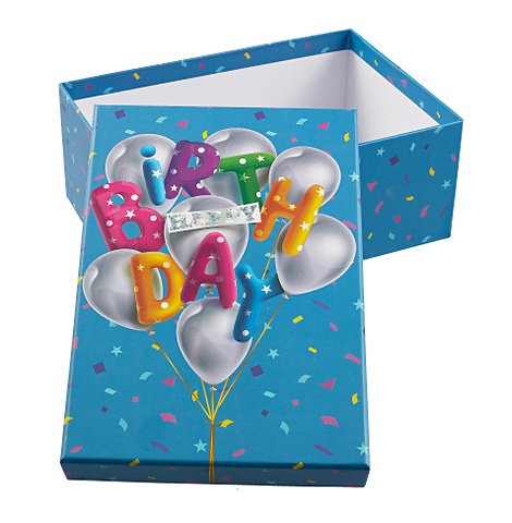 Коробка подарочная Birthday 23*16*9,5см, картон коробка подарочная складная rainbow 16 5 16 5 16 5 картон