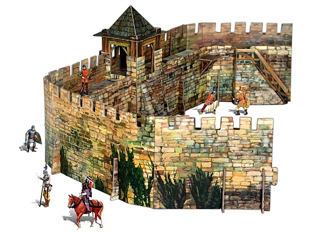 лепка объемная китеж град западная крепостная стена lori Крепостная стена. Сборный домик из картона