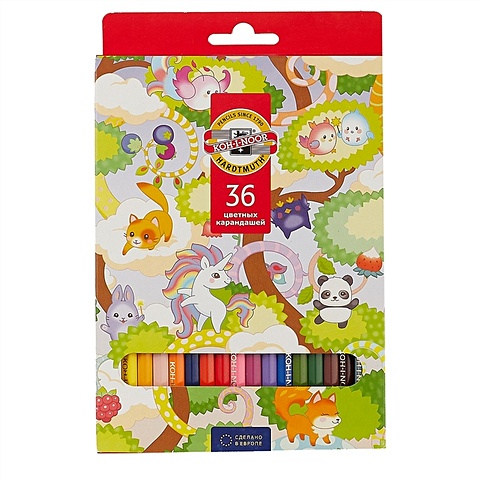 Цветные карандаши Koh-I-Noor «Волшебный лес», 36 штук цветные карандаши koh i noor волшебный лес 36 штук