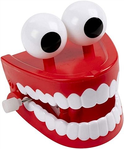 Игрушка Зубы с глазами, заводная заводная игрушка челюсти с глазами