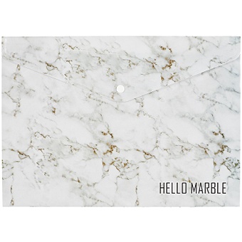 Папка-конверт А4 на кнопке Hello Marble папка на 2 кольца laser marble а4
