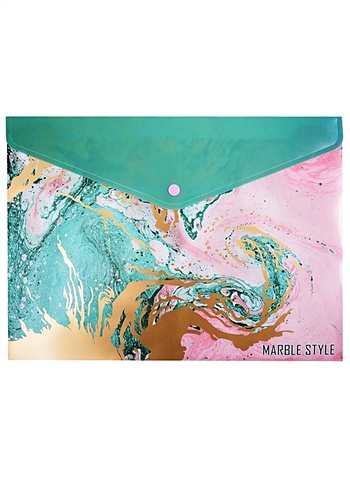 Папка-конверт А4 на кнопке Marble style папка конверт а4 на кнопке hello marble