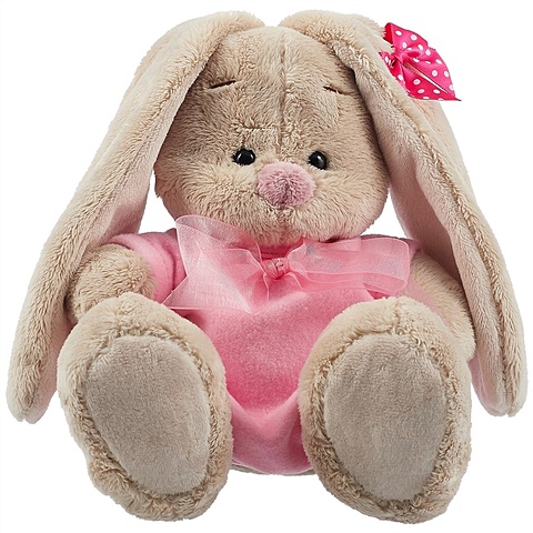 цена Мягкая игрушка Зайка Ми в розовом платье (15 см)
