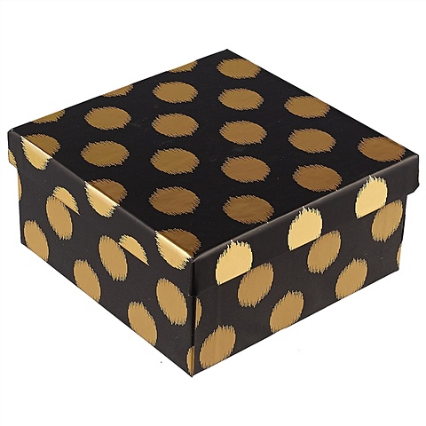 Подарочная коробка «Золото на чёрном», 15 х 15 см подарочная коробка ананас 15 х 15 см