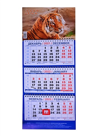 Календарь квартальный на 2022 год Символ года. Вид 2  календарь квартальный серия символ года название задумчивый кот