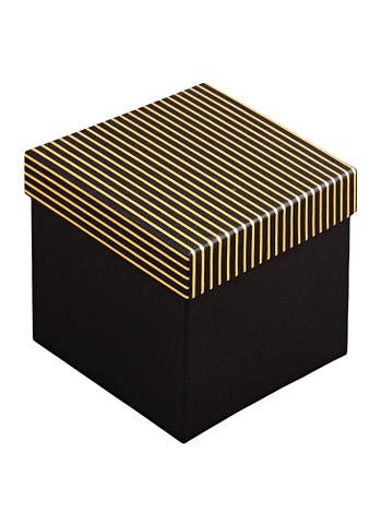 Коробка подарочная Золотые полосы 14,5*14,5*14,5см, картон