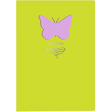 Книга для записей Butterfly, А5, 80 листов, салатовый