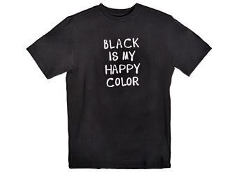 Футболка Black is my happy color (черная) (текстиль) (one size)