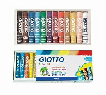 Пастель масляная 12 цветов FILA AST 12 GIOTTO/Джиотто OLIO в картонной упаковке