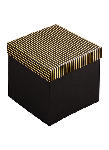 Коробка подарочная Золотые полосы 17*17*17см, картон
