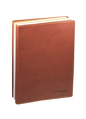 Тетрадь 160л Сopybook двойная, коричнево-рыжая, мягк.переплет, иск.кожа, Escalada