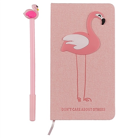цена Подарочный набор блокнот + ручка «Фламинго»