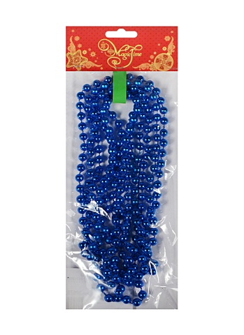 Новогодняя гирлянда Бусы (270см) с синими шариками (38678)