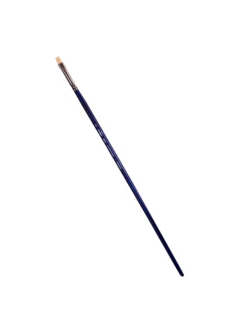 Кисть художественная №2 Манеж, синтетика упругая, плоская, длинная ручка, Гамма
