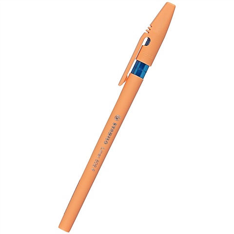 Шариковая ручка «Liner», персиковый корпус, синяя, Stabilo ручка шариковая синяя liner корпус ванильный stabilo