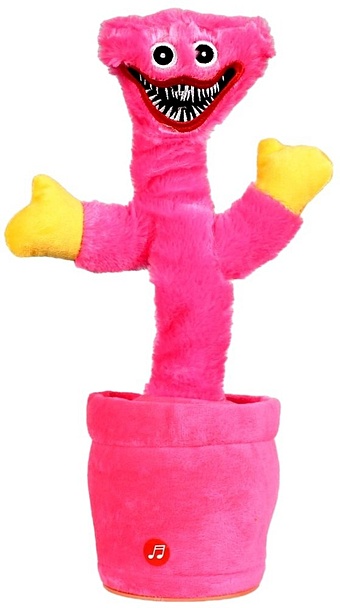 Игрушка музыкальная Розовый танцующий монстр мягкая игрушка малыш хаги ваги 30 см
