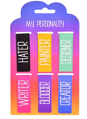 магнитные закладки аниме лица 6шт Магнитные закладки My personality (6шт)