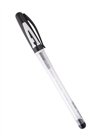 Ручка гелевая черная A-Gel 0,5мм, грип, OfficeSpace ручка гелевая автоматическая черная ink joy gel 0 7мм