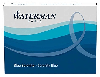 цена Картридж Waterman/Ватерман (S0110860) синие чернила для ручек перьевых (8шт)