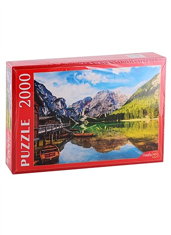 Пазл «Италия Озеро Брайес и лодка», 2000 деталей пазл top puzzle 1000 деталей италия озеро брайес