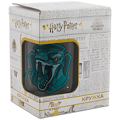 Кружка Гарри Поттер Слизерин Герб (стекло) (320мл) (коробка) картина гарри поттер гриффиндорский герб