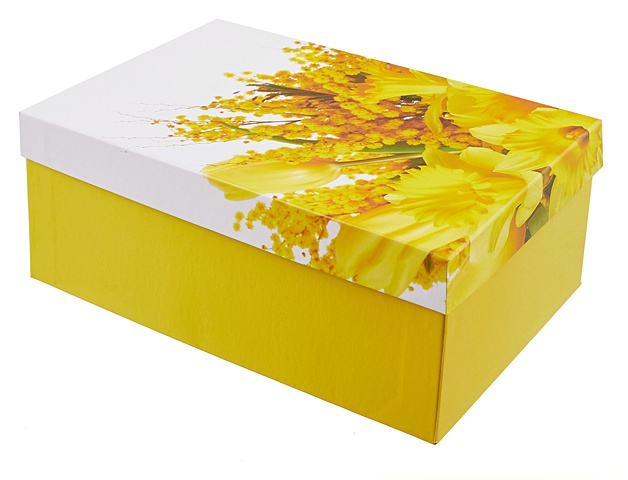 Коробка подарочная Мимоза 28,5*18,5*12см, , картон sweetgift подарочная корзина мимоза