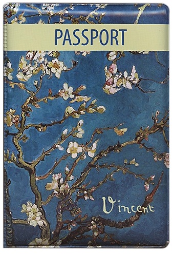 Обложка для паспорта Винсент Ван Гог Цветущие ветки миндаля (ПВХ бокс) (12-999-27-548) закладка с резинкой ван гог цветущие ветки миндаля