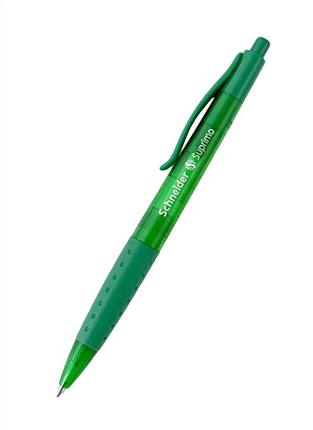 Ручка шариковая авт. зеленая Suprimo, 1,0мм, грип, Schneider ручка шариковая авт синяя suprimo 1 0мм грип schneider