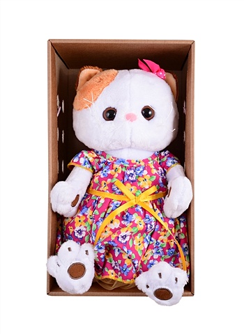 Мягкая игрушка Ли-Ли в платье с цветочным принтом (27 см) ли ли кошечка в платье с цветочным принтом lk27 055