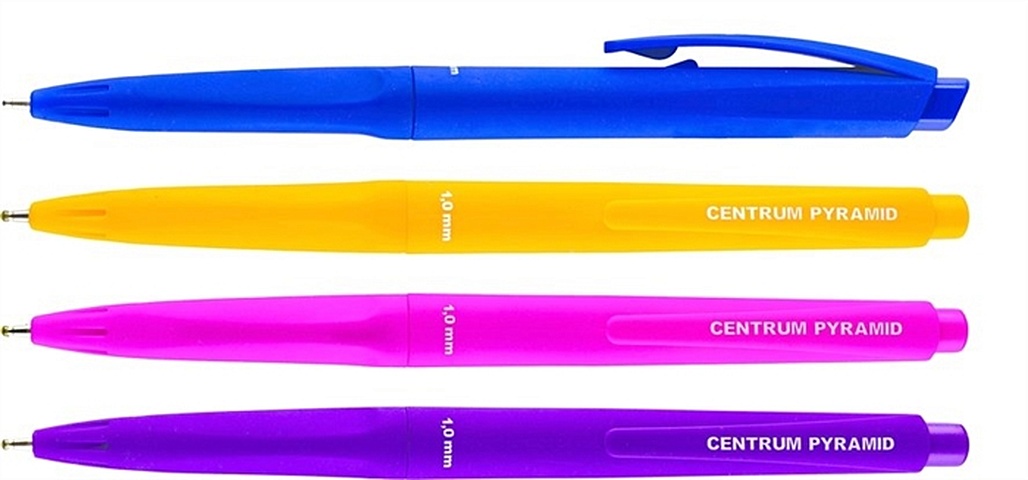 цена Ручка шариковая PYRAMID синяя, 1,0 мм, на масляной основе, эргономичный корпус 88500