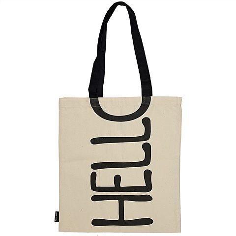 Сумка Hello (бежевая) (текстиль) (40х32) (СК2021-106) сумка шоппер капибара с птичкой бежевая текстиль 40х32