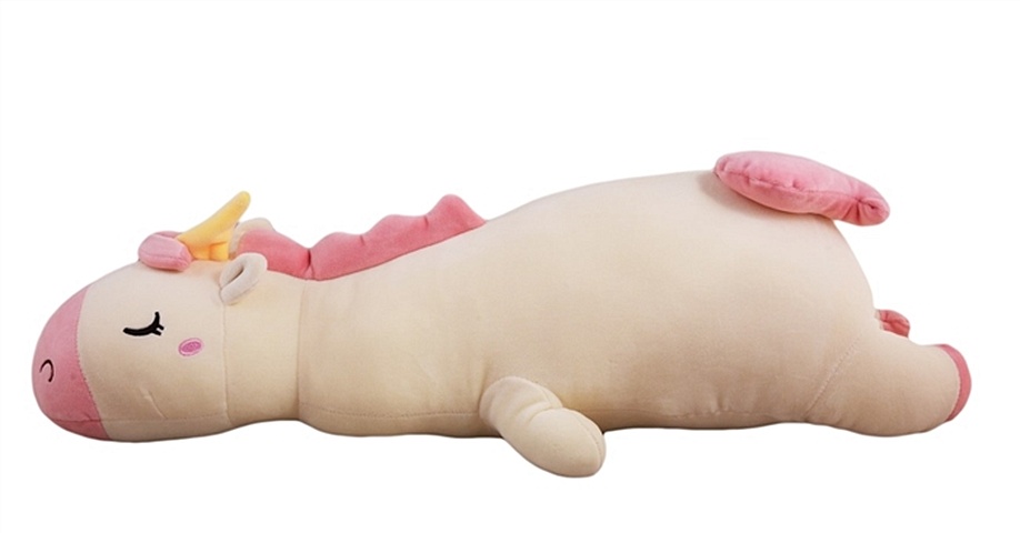 Мягкая игрушка Единорог спящий на животе, 65 х 25 см мягкая игрушка динозавр спящий на спине текстиль 50см