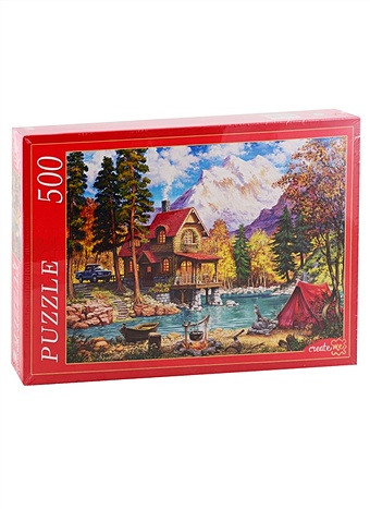 puzzle 500 элементов домик у горного озера п500 4129 1шт Пазл «Домик у горного озера», 500 деталей